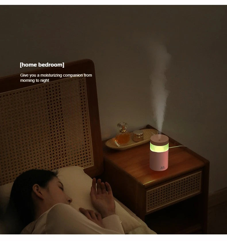 Mini 300ml Portable Air Humidifier USB Desktop Indoor Mute Air Atomization Humidifier Mist Maker Lights for Car Home Bedroom