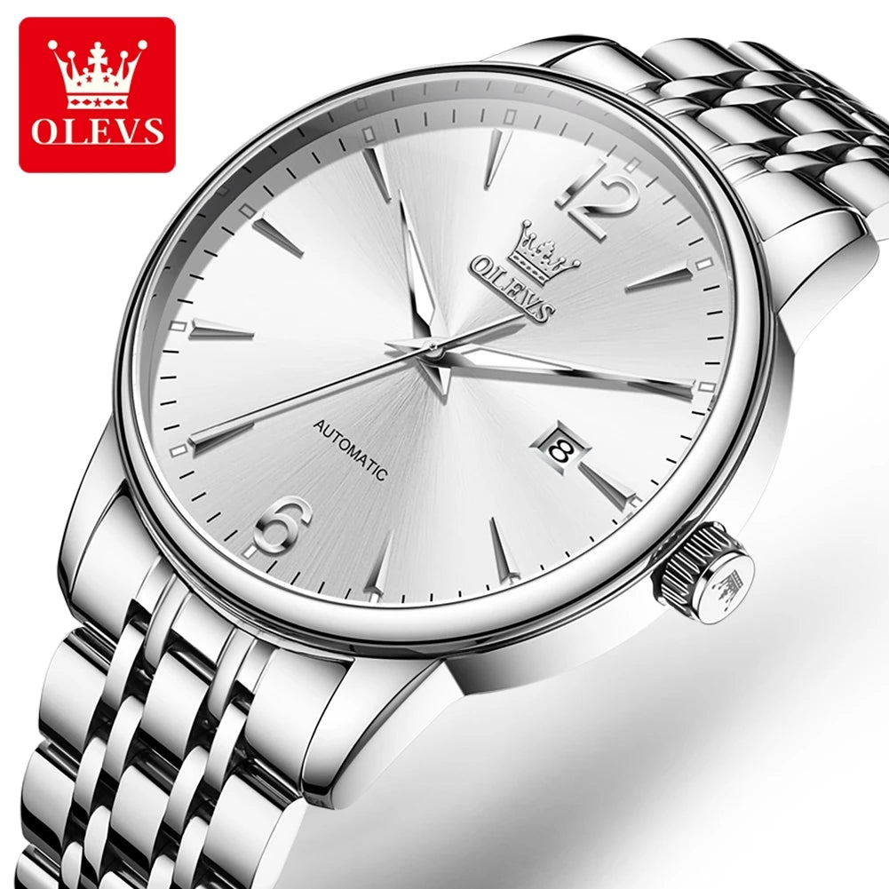 OLEVS 6741 Men Mechanical Watches 2025 New Luxury Automatic Watch Men Sapphire crystal Waterproof Moon Wrist Watch For Men