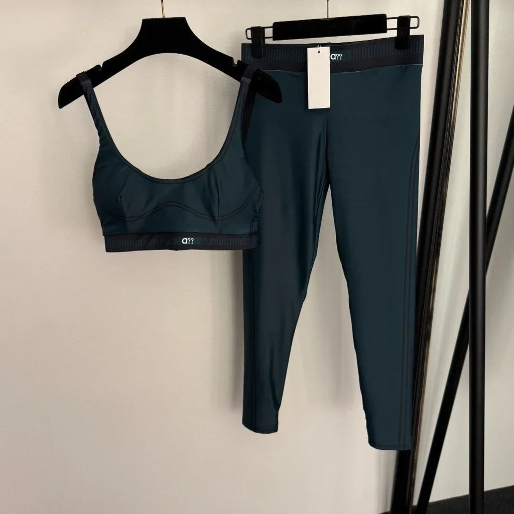 2026 Summer New Yoga Sports Suit Sling Vest Elastic Small Foot Leggings