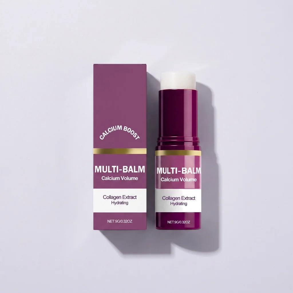 Multi‑Balm Calcium Volume Stick Collagen Extract Deep Hydrating for Fuller Supple Radiant Portable Solid Facial Skin Care Balm