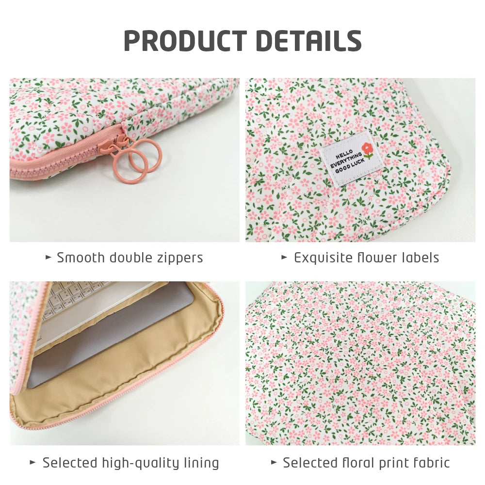Pink Laptop Case Laptop Sleeve for MacBook Air/Pro 13-15.6Inch for Xiaomi/Dell,Cute Shockproof Tablet Sleeve IPad Case 9-11 Inch