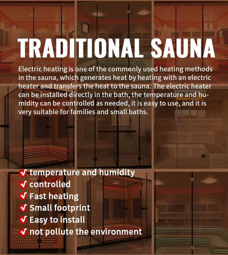 Modern simple outdoor cedar cube sauna easy installation automatic control furnace 4-6 people computer control panel