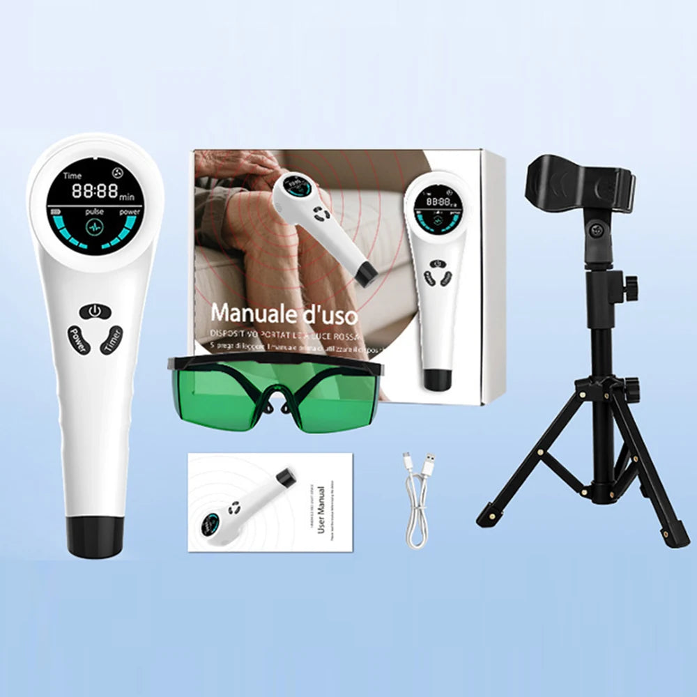 650nm+808nm Handheld Face Body Red Light Infrared Beauty Device Skin Rejuvenation Muscle Joint Body Fatigue Relief Health Care