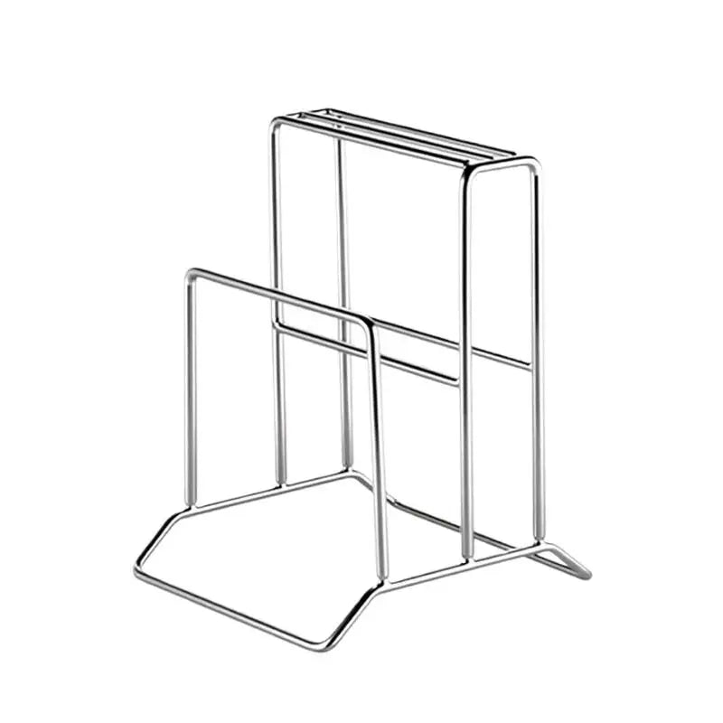 Stainless Steel Knife Holder and Cutting Board Rack Kitchen Organizer for Knives Utensils and Storage