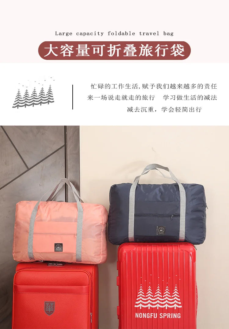 Travel Bag Folding Travel Storage Bag Travel Storage Bags Boarding Luggage Clothes Handbags Picnic Move House Large Handbag