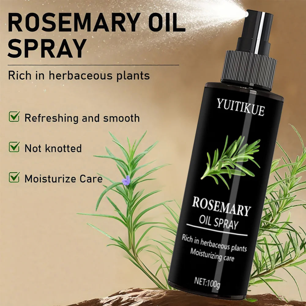 YUITIKUE Rosemary Oil Spray Rich in Herbaceous Plants Moisturizing Care For Hair Scalp Daily Nourishing