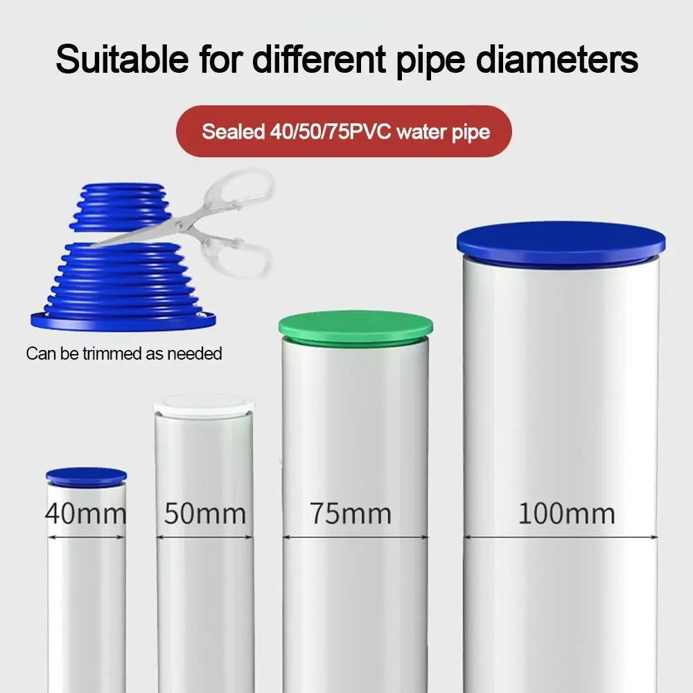 Durable Silicone Sewer Pipe Sealing Ring Water Pipe Plug Useful Anti Odor Floor Drain Kitchen Sink Replacement Stopper Bathtub