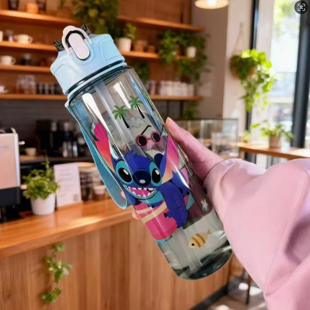 3D Printed Cartoon Pattern Water Bottle, Durable Reusable, Adorable & Fun, Lightweight Sturdy Plastic Cup Ideal for Travel Cute
