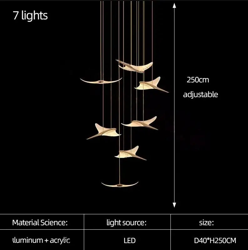 Modern Staircase Branch Chandelier New Luxury Home Hotel Iobby Decoration LED Indoor Lighting Customizable Chandelier