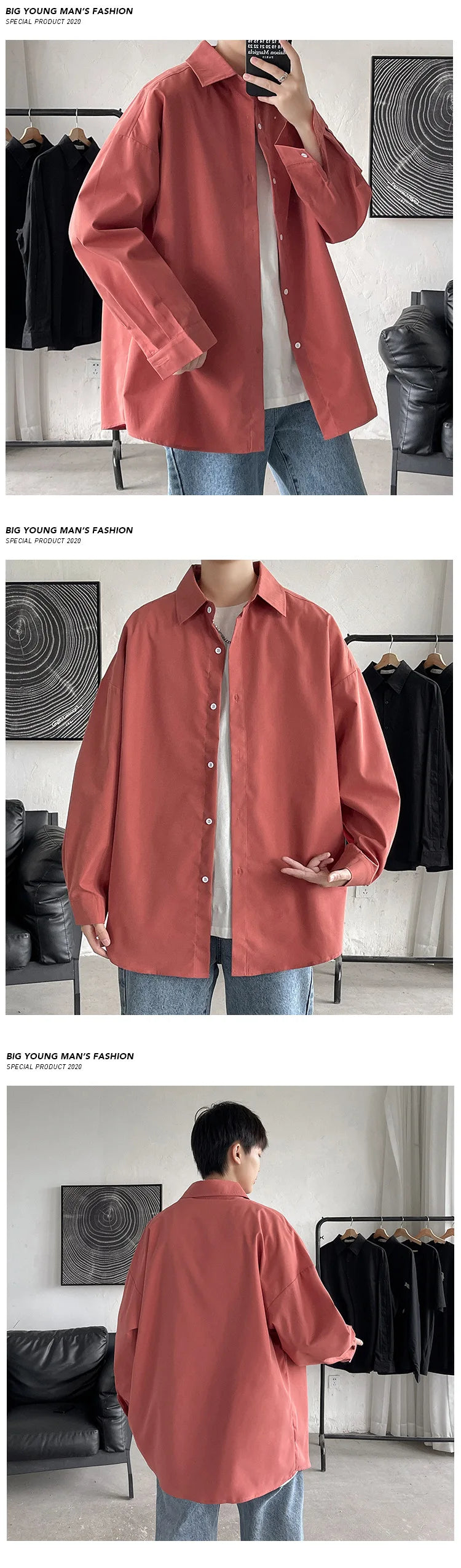 2025 Men Oversize Shirts Spring Long Sleeve Preppy Shirt Unisex Woman Casual Street Fashion Blouses Streetwear Men Clothing