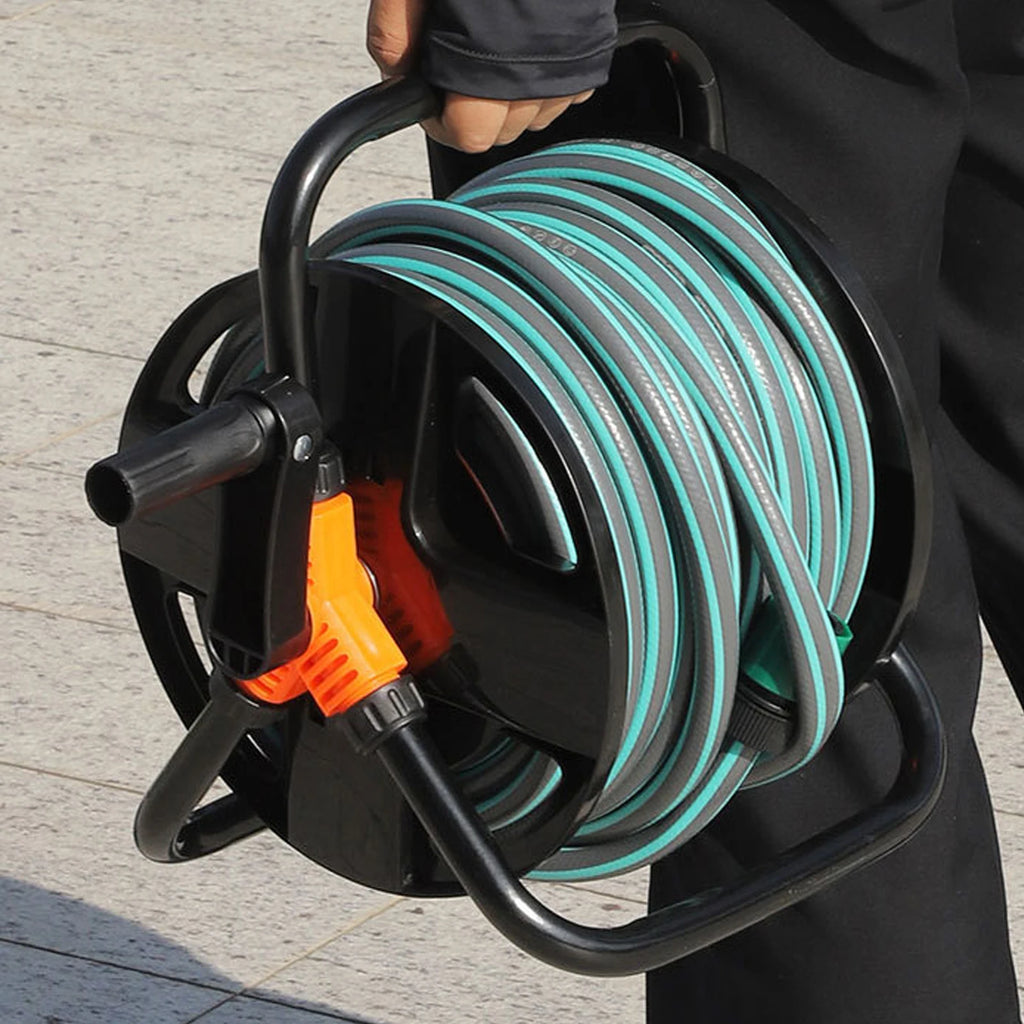 Water Pipe Storage Rack Wear Resist Single Arm Pipe Coiler Portable Hose Storage Reel for Home Garage Hose Storage