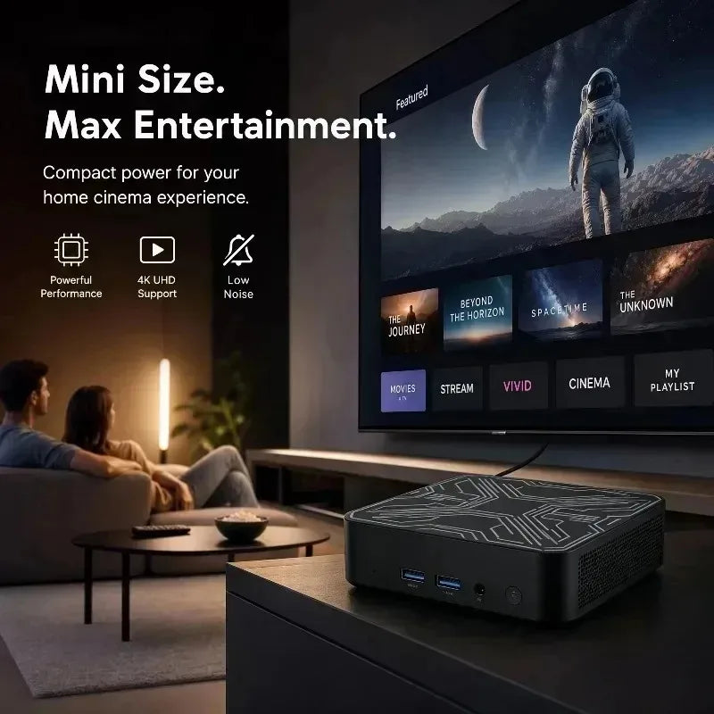 Compact Mini PC Gamer Gaming 2026 New Intel Core N150 Portable Mini Computer 16GB RAM 512GB 1TB SSD 1000M Ethernet Desktop