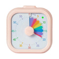Visual Timer for Kids 60 Minute Rainbow Countdown with Silent Pause Function Dual Sound Light Reminder Timer for Kitchen Study