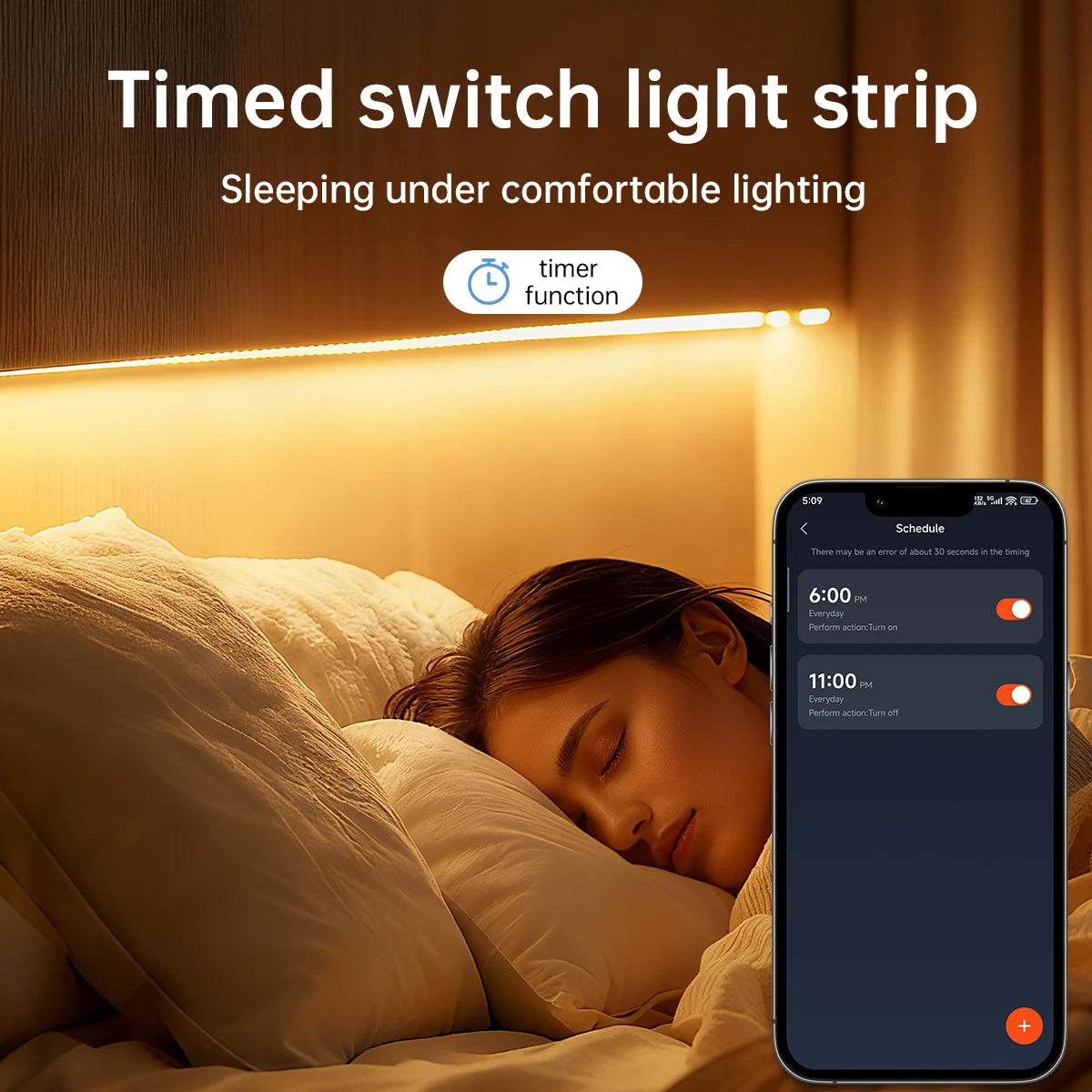 Smart WIFI App Control COB Neon LED Light Strip,Waterproof Fireproof Silicone LED Tape Light Rope DC24V, Room Decor Smart Home