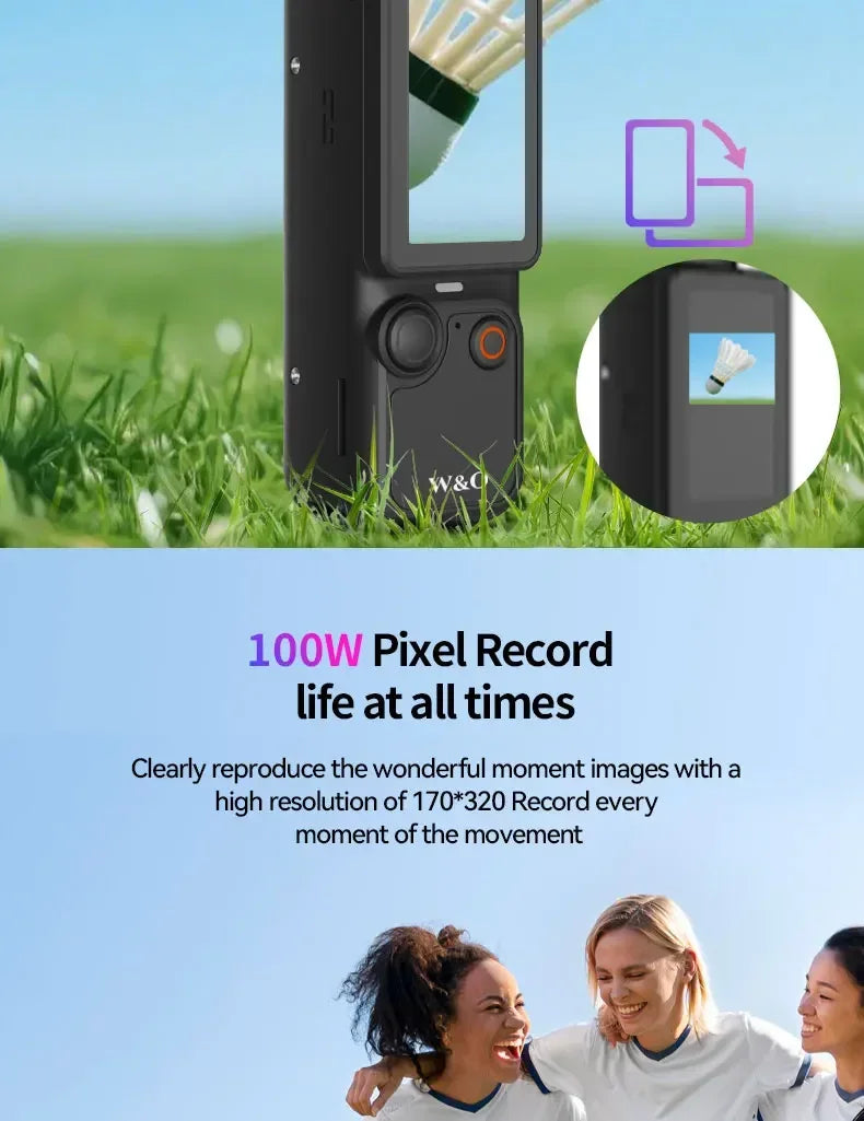 4K Ultra HD Waterproof Action Camera 270° Rotatable Wifi Cam Handheld with Waterproof Case Vlog Bicycle Portable Sport Camcorder