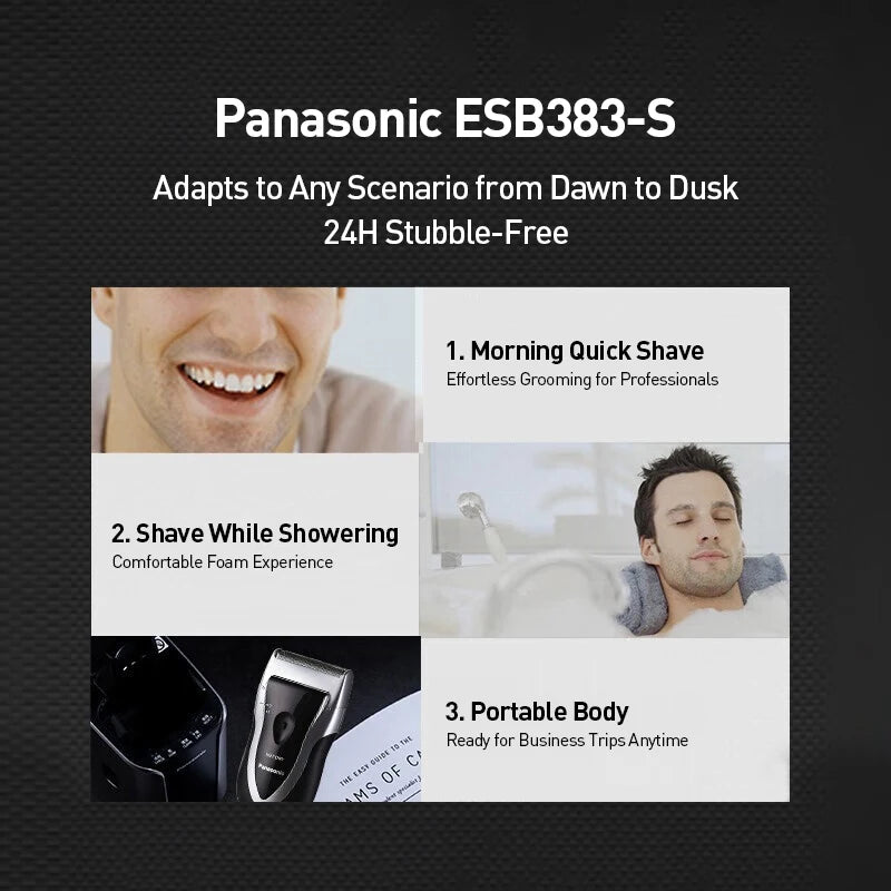Panasonic Portable Shaver Dry/Wet Dual Shaving Battery-powered Reciprocating Electric Shaver for Men