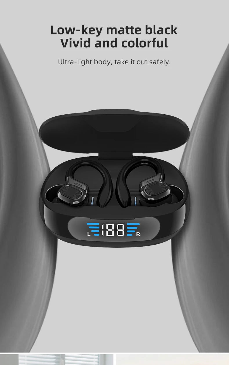 Original SP16 Sports Wireless Earphones over Ear Buds with Earhooks True Wireless Running In-Ear Headphones With Mic Otemkay
