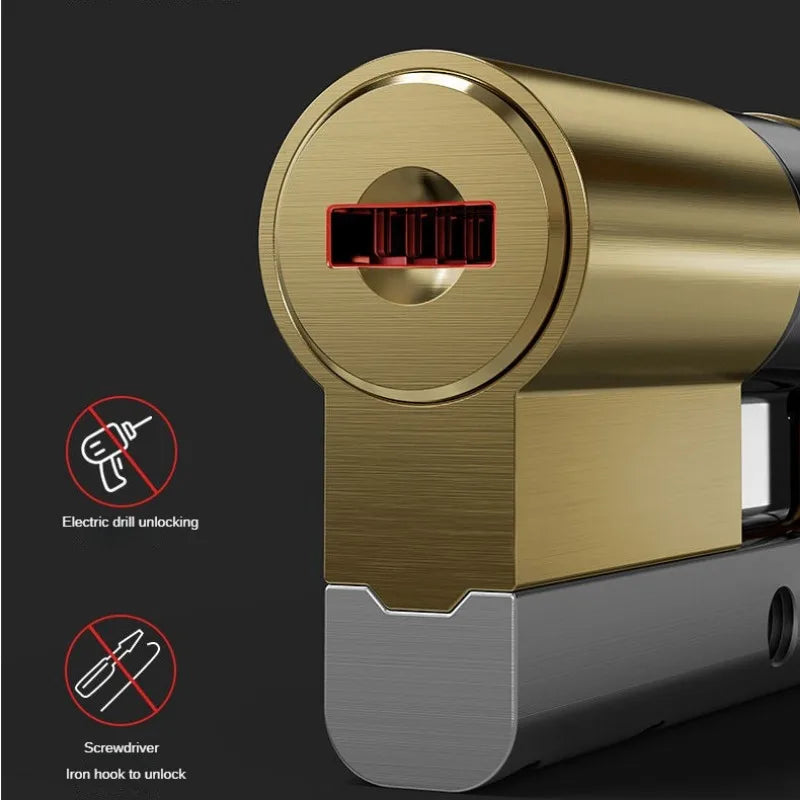 High Quality European Standard Cylinder Super C-level Anti-theft Door All Copper Lock Core, Household All Metal 8pcs Master Keys