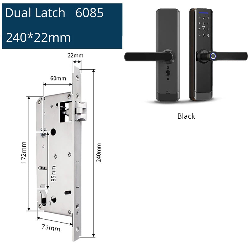 Zemismart Zigbee Fingerprint Door Lock Work with Tuya IC Card Key Password App Unlock with Doorbell Security Mechanical Lock