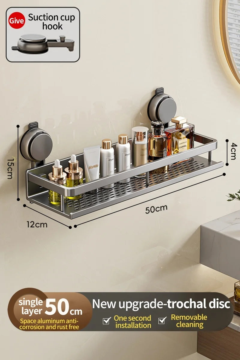 Toilet storage rack, bathroom washbasin, toilet, shower room, kitchen, wall mounted non perforated towel rack
