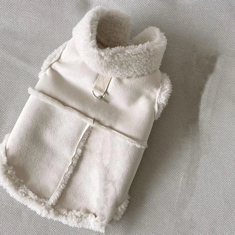 Classic Fleece-Lined Dog Vest, Winter Warm Jacket for Dogs, Cozy Traction Apparel for Chihuahua, French Bulldog, Teddy & Puppy