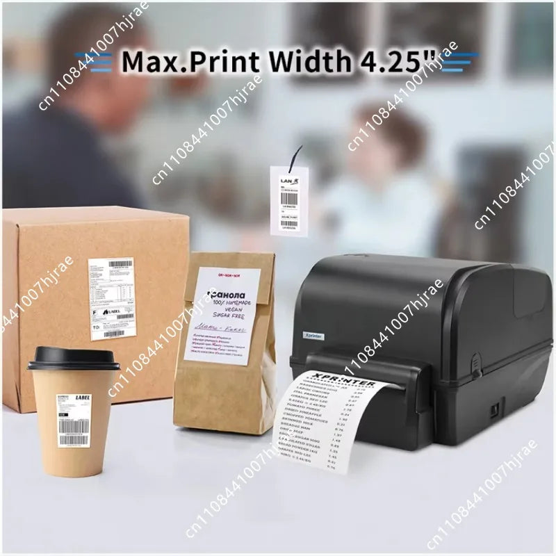 XP-TT426B XP-TT437B Desktop Thermal Transfer Ribbon Printer 4 Inch Barcode Label Printing Machine For Mass Batch Printing