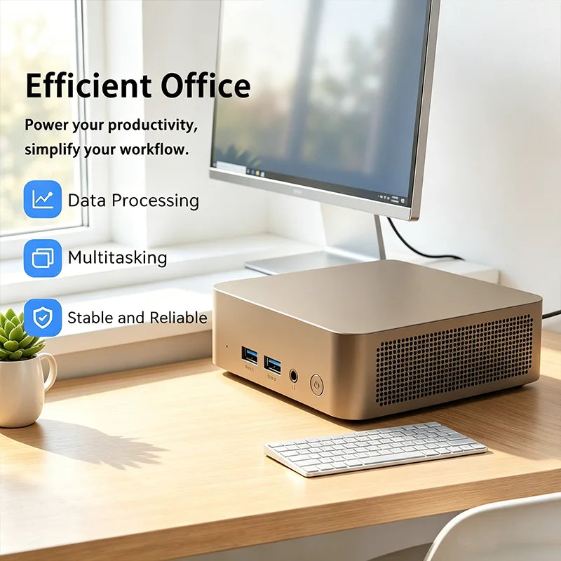 Intel Core i9-10980HK Mini PC Win11 16GB DDR4 2TB NVMe SSD WiFi6 BT5.2 4K HDMI Compact Gaming Office Streaming Workstation
