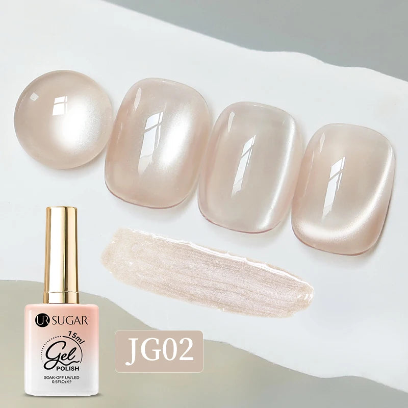 UR SUGAR 15ml Cat Magnetic Gel Jelly Glass Full Coverage Varnis Magnetic Gel Soak Off UV LED Gel Autumn Winter Xmas Manicure