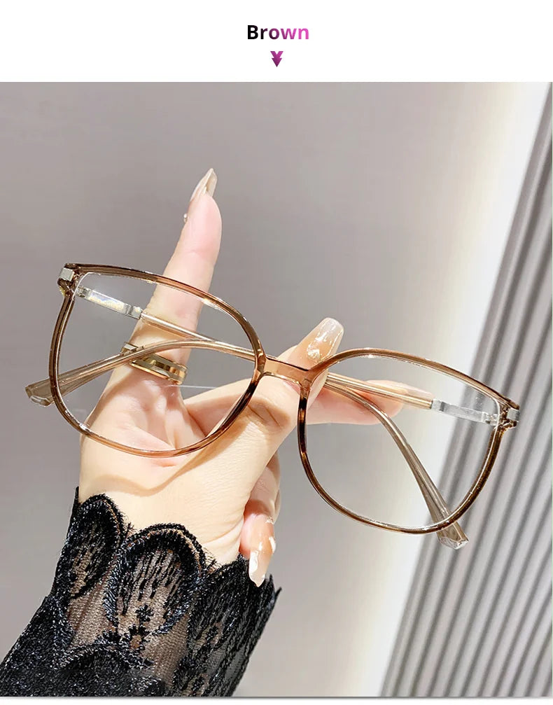 Fashion Women's Grade Glasses Trendy Luxury Reading Glasses Lady Presbyopic Graduated Lenses Transparent Glasses Eyepieces 2025