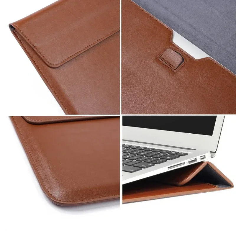 Crocodile Leather Flip Laptop Sleeve For Macbook Neo 13 2026 14 15 16 11 12 Inch HP Lenovo Notebook Pouch Unisex Envelope Sleeve