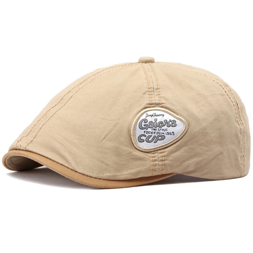 HT4661 Beret Cap Men Women New Spring Summer Sun Hat Octagonal Cap Vintage Beret Hat Adjustable Ivy Flat Cap Male Female Berets
