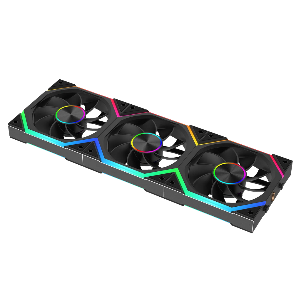 Veebyte XY 120/240/360 Building Block Wireless Splicing Fan 120mm PC Fan PWM Speed Control ARGB 12V Large Air Volume Chassis Fan