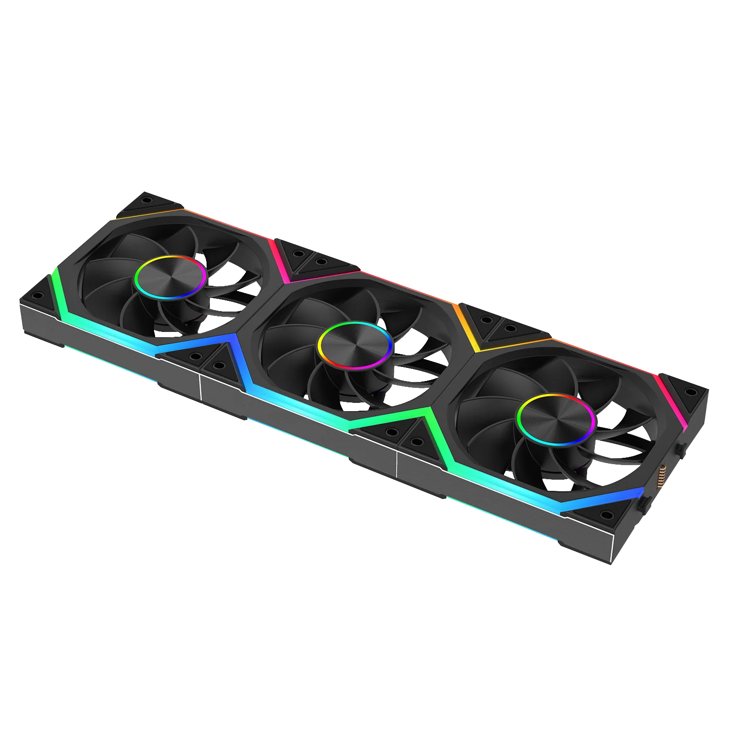 Veebyte XY 120/240/360 Building Block Wireless Splicing Fan 120mm PC Fan PWM Speed Control ARGB 12V Large Air Volume Chassis Fan