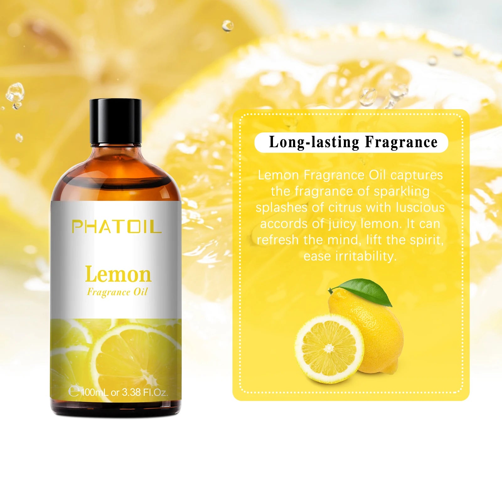 PHATOIL 100ml Fruit Series Fragrance Oils with Glass Dropper Coconut & Vanilla Strawberry Mango Cherry Aroma Oil For Diffuser