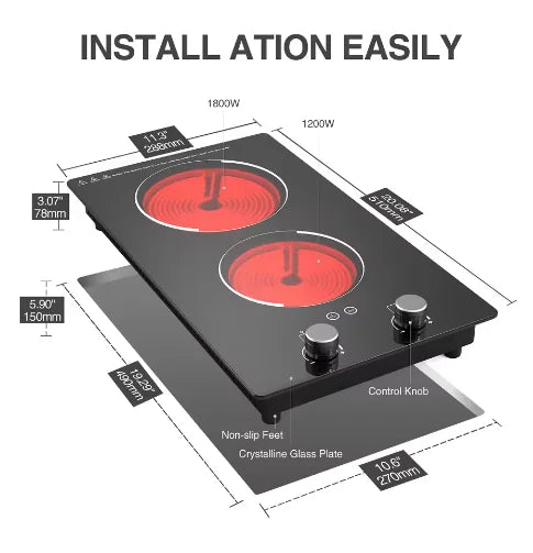 Vertical Double-Head Electric Ceramic Stove Vertical   Stove Multi-Milo Induction Cooker