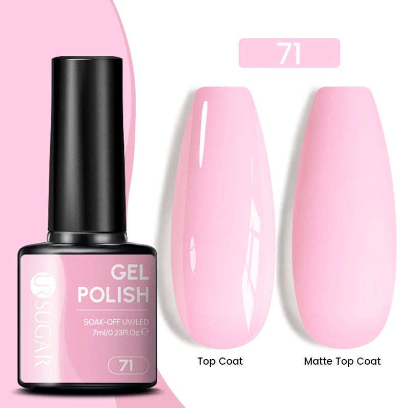 UR SUGAR 7ML Valentine’s Day Gel Nail Polish 107 Colors Classic Black Red Glitter Semi Permanent Autumn Soak Off UV Gel Varnish