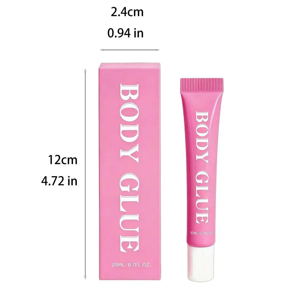 20ML Body Adhesive GlueSweat Proof Water Wash Skin Adhesive Tape Alternative Fabric Safe Liquid Glue for Strapless Dress Bras