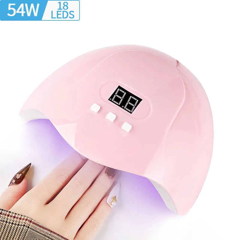 LED UV Gel Nail Lamp with 3 Timer Presets Auto Sensor Gel Polish Nail Dryer Curing Lamps for Manicure Home and Salon