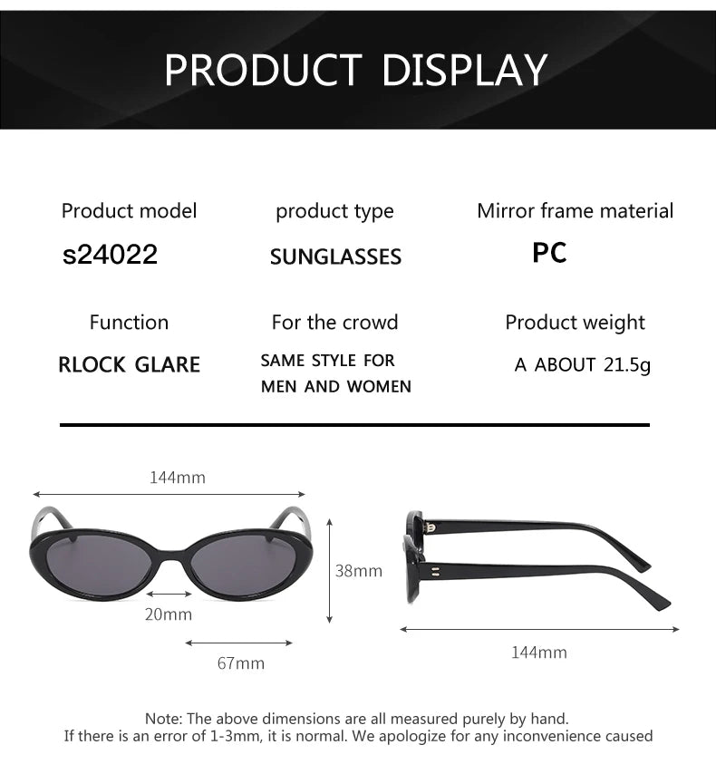 4pcs/7pc Small Oval Sun Glasses Vintage Oval Sunglasses 2024 Men Small Oval Sun Glasses Retro Fashion Women Sun Glasses Oculus ﻿
