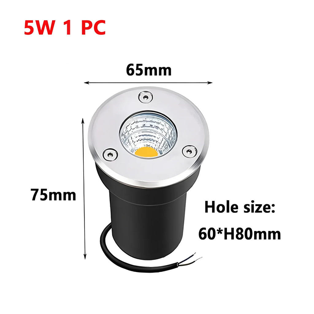 5W 10W 12W 15W Led Garden Underground LampsOutdoor IP67 Waterproof Buried Garden Path Spot Recessed Underground Light Warm White