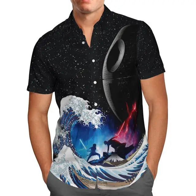 Black t Shirt, 3D Spacecraft, Hawaiian socks, Summer fashion men, large Homme Camisa Masculina S2