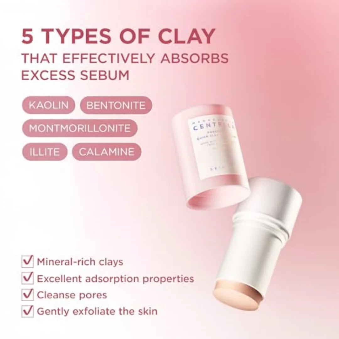 SKIN1004 Poremizing Quick Clay Stick Mask Korean Face Deep Cleansing Shrink Pores Skincare Sebum Control Pink Mud Mask Skin Care