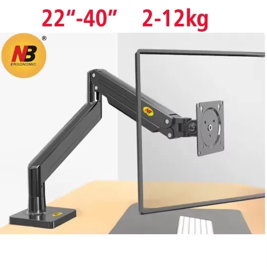 NB G40 G42 G45 Gas Spring Arm 22'-40' Screen Desktop Monitor Holder 360 Rotate 3-15kg 3-12KG Arc Screen/Ultra Wide Flat Screen