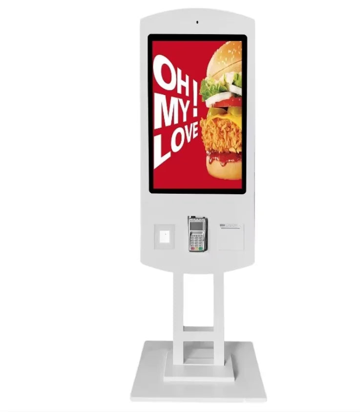 32" Smart Touch Screen Ordering Payment Kiosk Self Order Service Fast Food Kiosk with Printer & QR Scanner