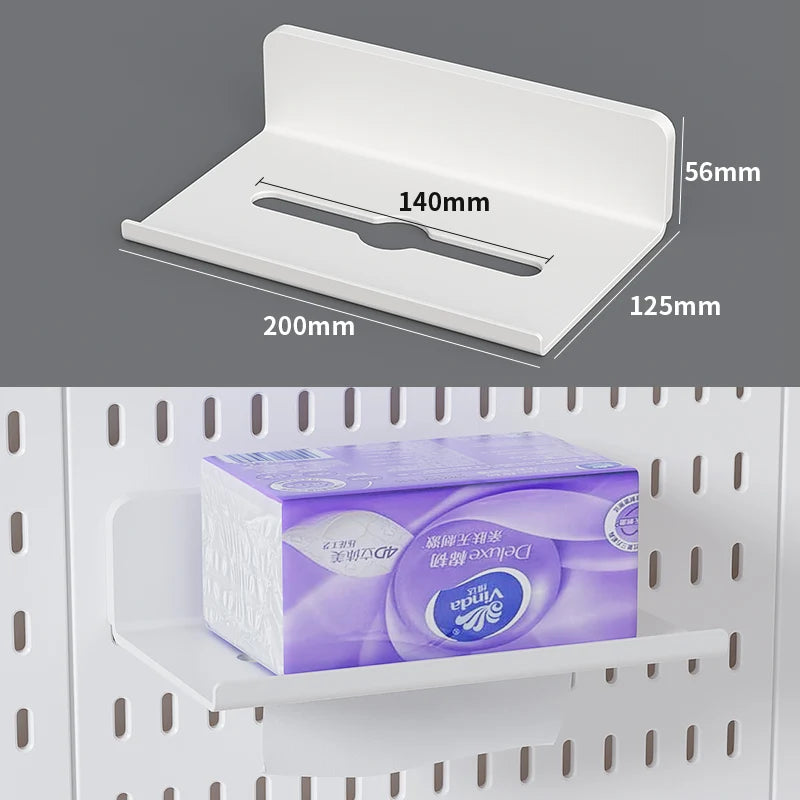 Study Room Pegboard with Shelves Tool Free Wall Grid Scratch Proof Easy to Install for Computer Desk Accessories