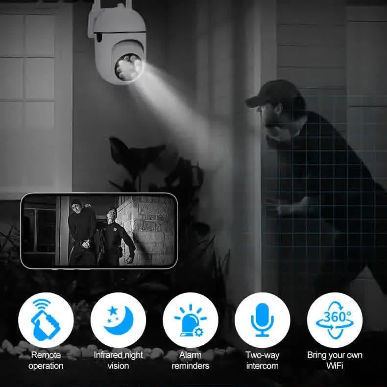 iCam365 APP IP Camera Smart Outdoor Home Security WIFI CCTV Surveillance with Color Night Vision Wireless HD 2-Way Audio 1080P