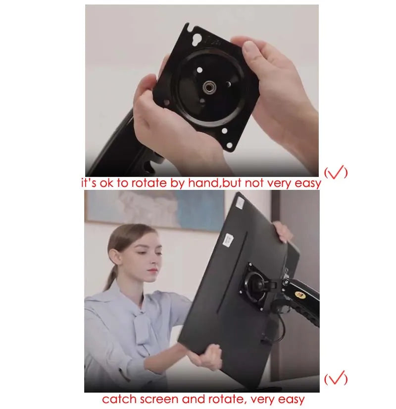 NEW NB F80 2-9kg Popular 17"30" Monitor Screen Desktop Stand Computer Bracket Gas Spring Long Arm Clamp Grommet Hole 360 Rotate