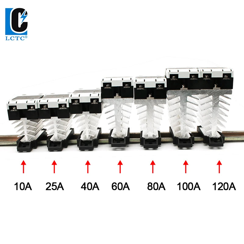 SSR Solid State Relay 24-480VAC Heat Sink Single Phase DIN Rail Mounted 10A 25A 40A 60A 80A 100A 120A DA AA DD Zero Crossing