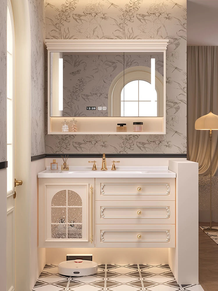 Storage Drawers Bathroom Cabinet Interior Dividers Mirror White Bathroom Cabinet Shelving Modern Badkamer Meubel Accessories