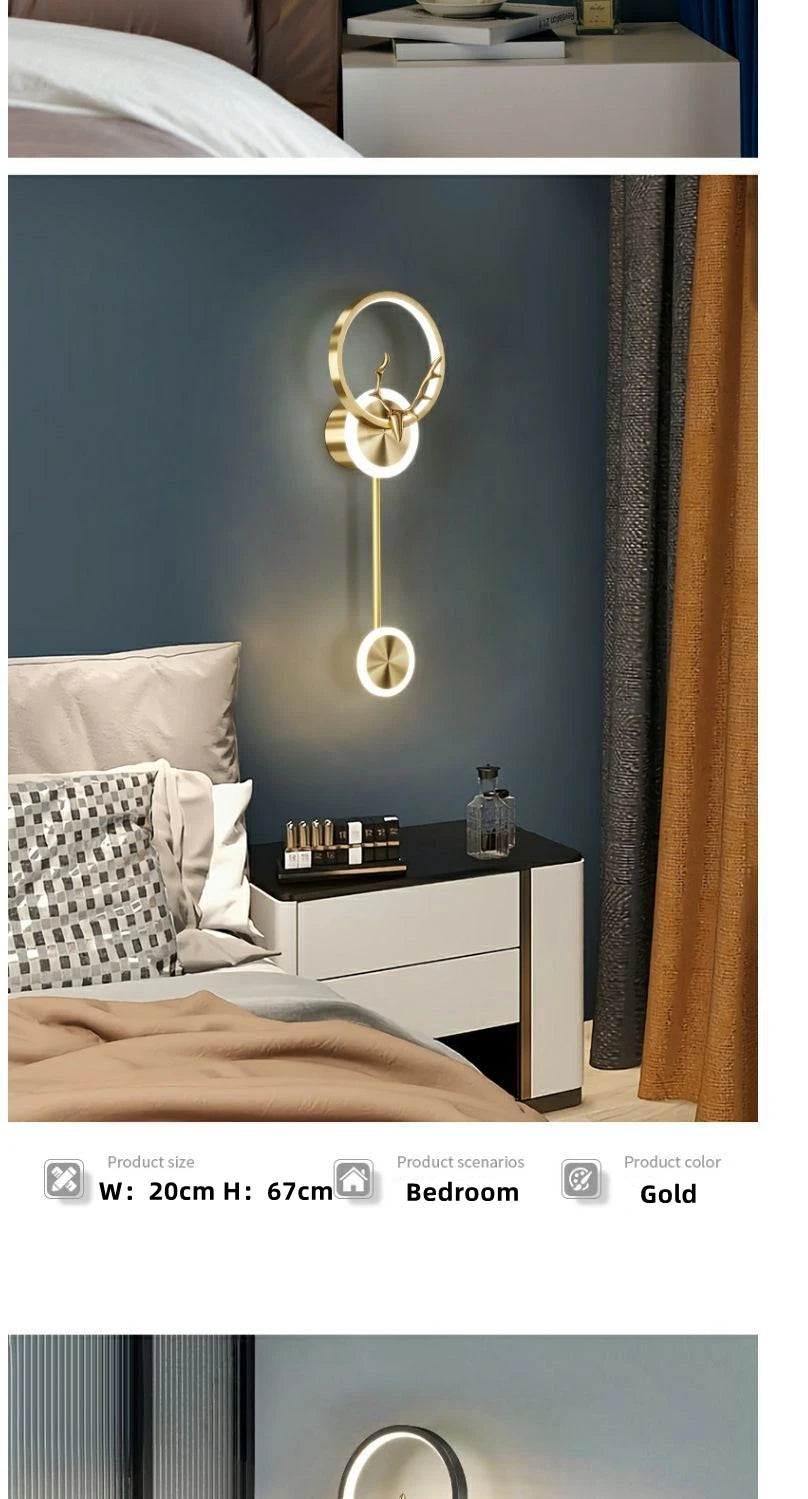 Wall Light Modern Living Room Decor Bedroom Led Lights Lamps Tokio Hotel Lamp Bedside Table Home Decoration Lighting for Dining